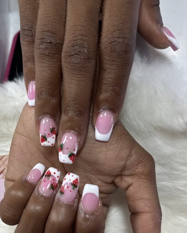 Natural french manicure